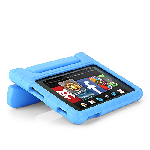 MoKo Fire HD 6 Hülle – Superleicht EVA Stoßfest Kinderfreundlich Kinder Schutzhülle mit umwandelbarer Handgriff und Standfunktion für Kindle Fire HD 6 Zoll (4. Generation – 2014 Modell), Blau - 4