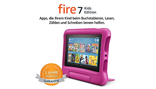 Fire 7 Kids Edition-Tablet, 17,7 cm (7 Zoll) Display, 16 GB, pinke kindgerechte Hülle - 16