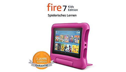 Fire 7 Kids Edition-Tablet, 17,7 cm (7 Zoll) Display, 16 GB, pinke kindgerechte Hülle - 17