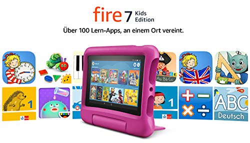 Fire 7 Kids Edition-Tablet, 17,7 cm (7 Zoll) Display, 16 GB, pinke kindgerechte Hülle - 18