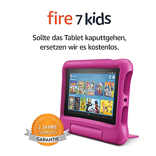 Fire 7 Kids Edition-Tablet, 17,7 cm (7 Zoll) Display, 16 GB, pinke kindgerechte Hülle - 9