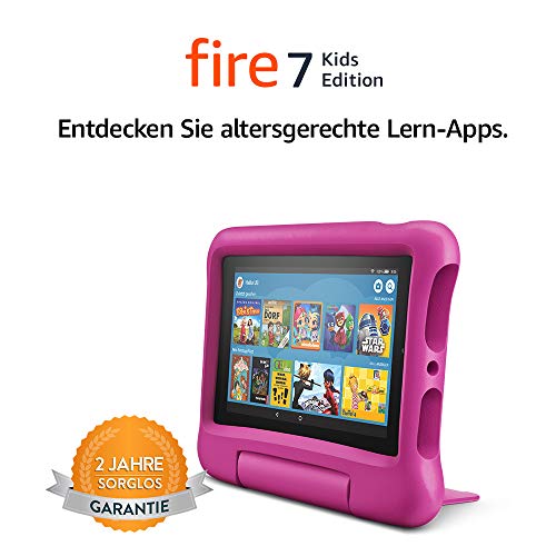 Fire 7 Kids Edition-Tablet, 17,7 cm (7 Zoll) Display, 16 GB, pinke kindgerechte Hülle - 10